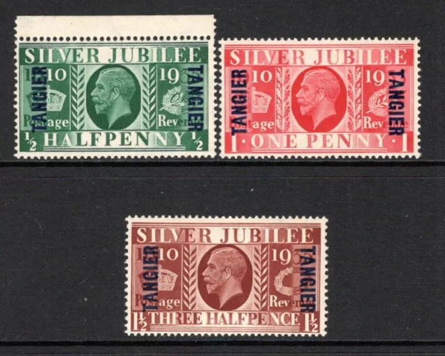 (728)  Tangier (Morocco Agencies) KGV 1935 Silver Jubilee Set SG238-240 VLM/Mint