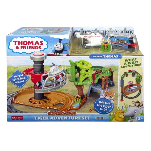 Thomas Rotating Set THOMAS & FRIENDS Sodor Safari Tiger Adventure Set - Motorized Thomas £ ...