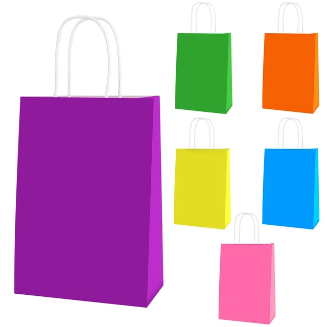 Sacchetti Regalo Di Carta Soni - 12 Pezzi Con Adesivi, Per Compleanni, Natale E Feste - Foto 6