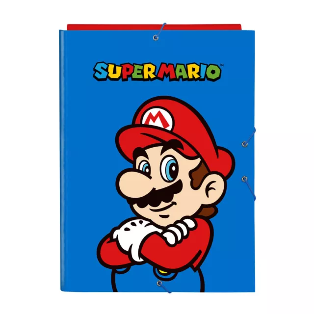 Faltblatt Super Mario Play Blau Rot A4