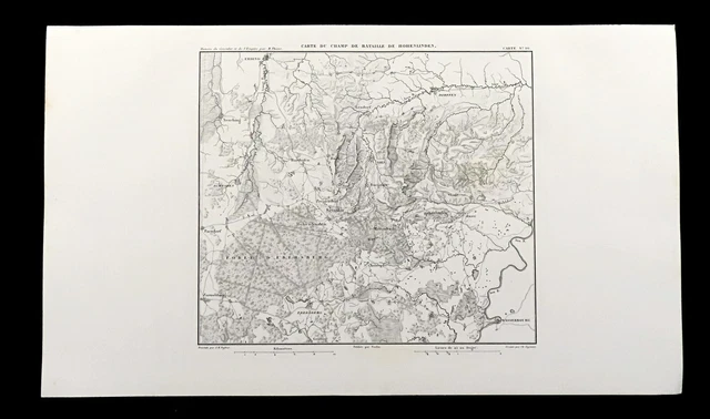 BATAILLE DE HOHENLINDEN Carte Français Revolutionary Wars Militaire