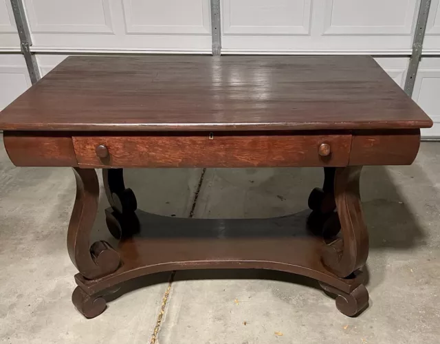 Antique 1800s  Early American/Empire Style Library Table/Writing Desk