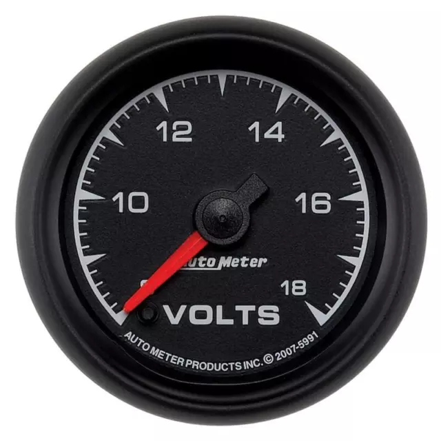 Auto Meter Voltmeter Gauge 5991; ES Voltmeter 8 to 18 Volts 2-1/16" Electrical