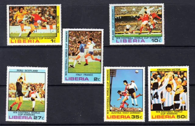 Liberia # 820-25 MNH Complete 1978 World Cup Set Football Soccer Sports