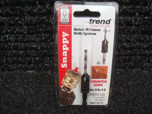 Trend Snappy Hss Drill Countersink 1/4" Hex Shank Snap/Cs12 10 & 12