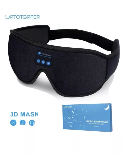 Casque de sommeil Bluetooth 5.0 masque oculaire 3D sans fil