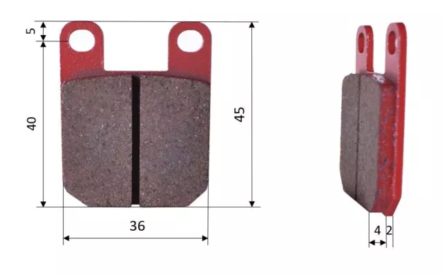 Pastiglie dei freni (set di 2) del tipo Brembo, anteriore (475)