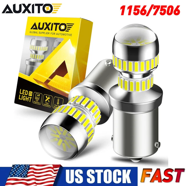 LED Car Bulbs 1156 BA15S 54-SMD Brake/Turn/Tail/Reverse Light White Bright EAC