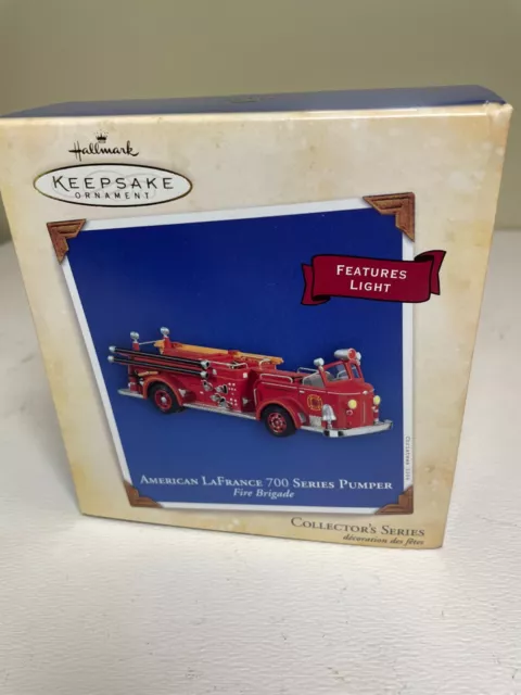 American LaFrance 700 Series Pumper Fire Brigade Light Hallmark Ornament #2 2004