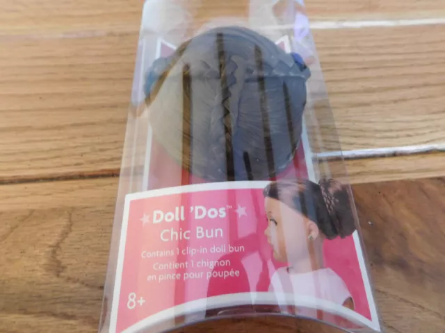 AMERICAN GIRL DOLL DOs CLIP IN CHIC BUN- BROWN NIP RETIRED FREE SHIPPING