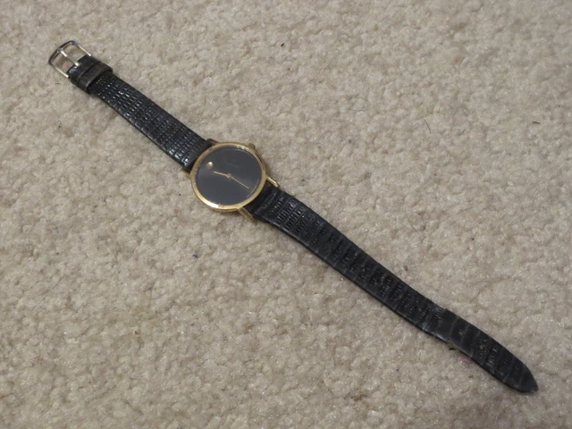 Movado Museum Orologio da polso da donna classico quadrante nero sottile