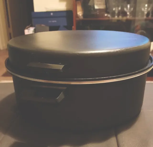 Vintage Miracle Maid 5.5 quart Pot Black Anodized Aluminum with Lid USA Made