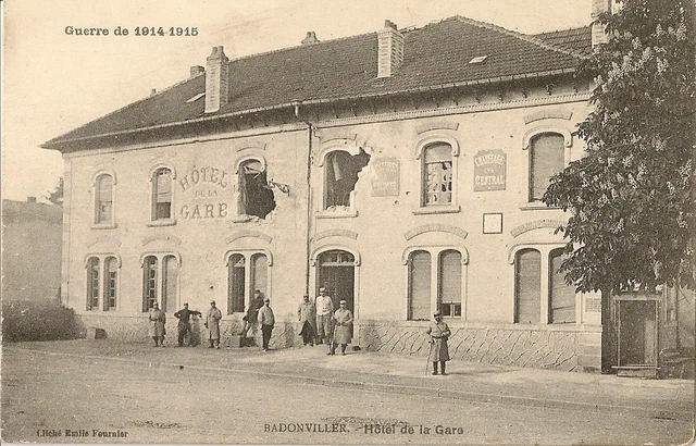 War Postcard 1914-1915 Badonviller Hotel De La Gare