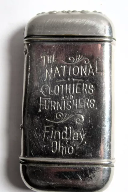 National Clothiers Furnishings – Findlay, Ohio matchsafe