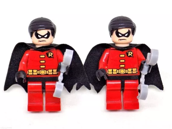 Handmade LEGO® Robin Super Hero Cufflinks, Silver Plated Toggles, Gift Boxed!