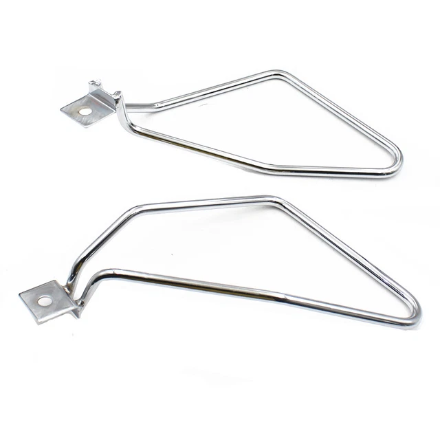 Chrome Motorcycle Saddle bag Support Mount Bracket For Harley Sportster Dyna