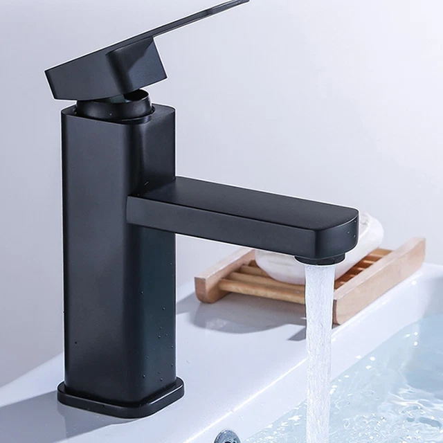 Premium Quality Stainless Steel Black Bathroom Basin Faucet with Mixer