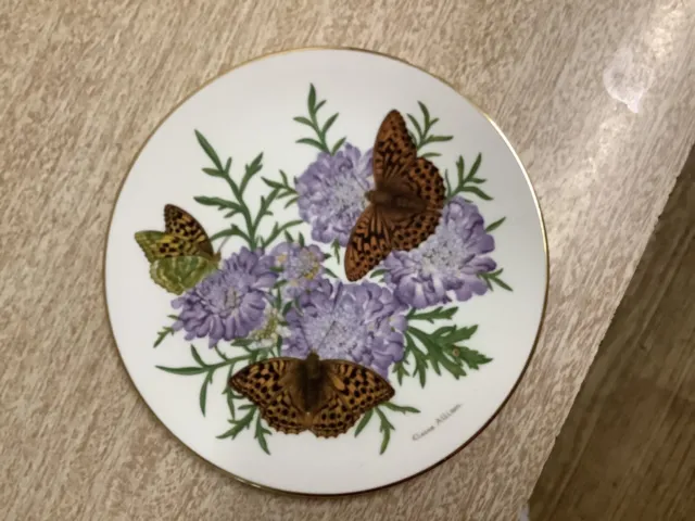 Royal Grafton 'Beauty of Butterflies' Plates  By Elaine Allison. Set Of 3