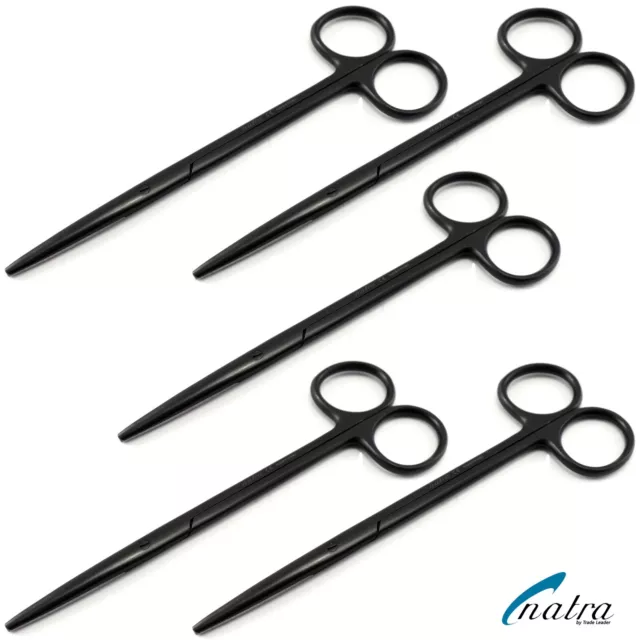 5x Metzenbaum Ciseaux Tronqué Tout Droit 14 CM Dissection Médecine Chirurgie