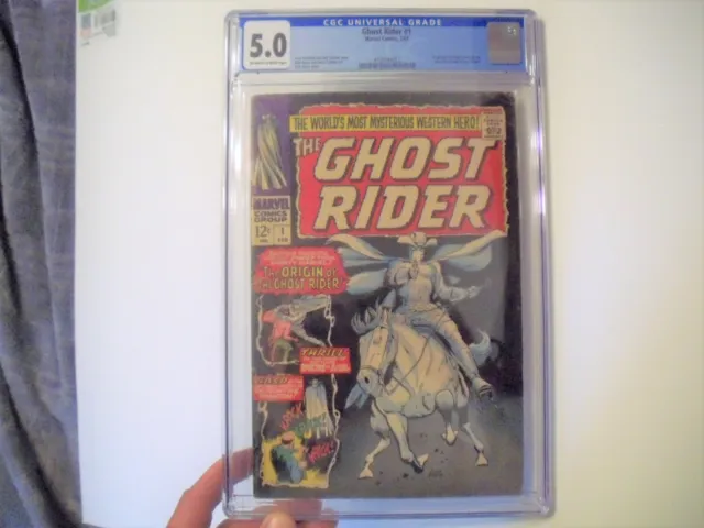 Ghost Rider #1 CGC 5.0 Origin and 1st new Ghost Rider Carter Slade 1967 Marvel