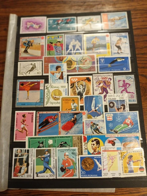 Lot de 34 Timbres Thématique "Jeux Olympiques" (THE 95)