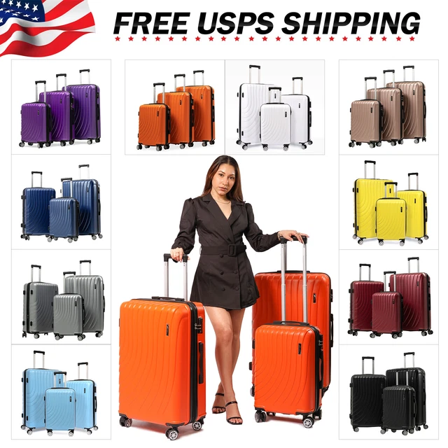 Luggage Sets 3 Piece Expandable Suitcase TSA Lock Double Spinner Wheels HardSide
