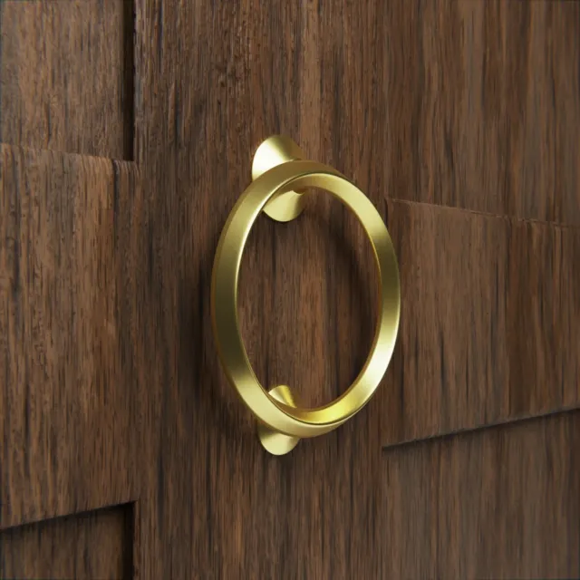 Brass Ring Entry Door Knocker Beveled 5" Inch Circle Renovators Supply