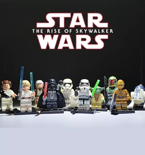 Star Wars Minifigs Figures Cake Toppers w/ Base 10pc Set Toys Collectables NEW