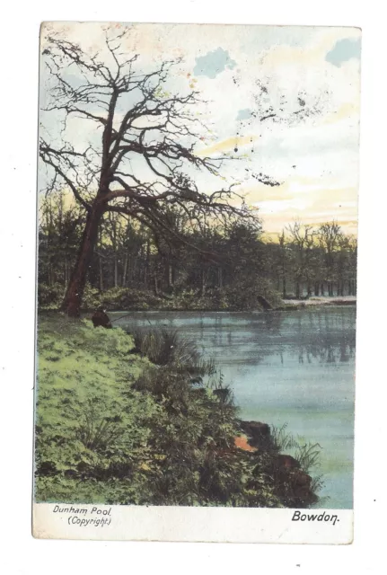Vintage postcard Dunham Pool, Bowdon, Dunham Park. pmk Altrincham 1909