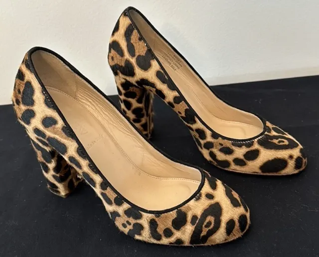 J.CREW Collection ETTA Leopard Print Calf Hair Pumps Heels 7 ~ NICE!!