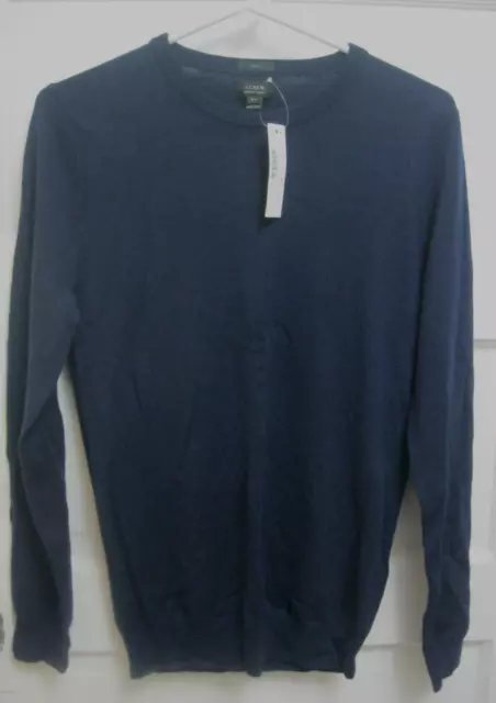 J Crew Men's Sweater Size XS Slim Merino Wool Navy Blue Brand New with Tags