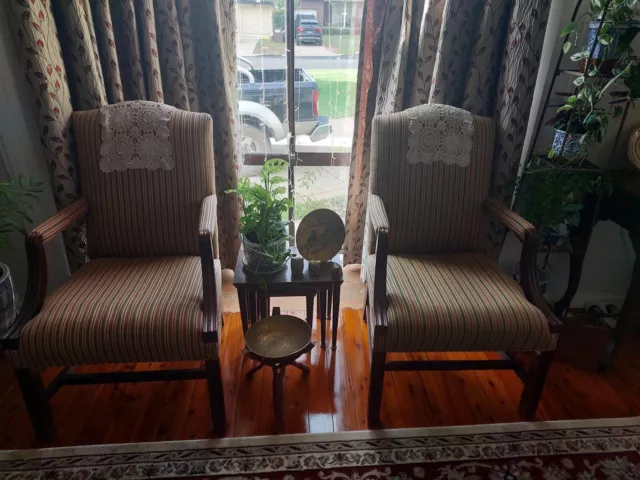 Chippendale Mahogany Chairs X 2
