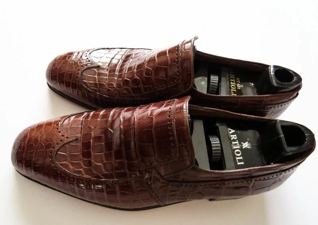 5800 ARTIOLI BLACK Crocodile Leather Oxford Shoes 11.5 US 44.5 Euro 10.5 UK 2 495.00 PicClick