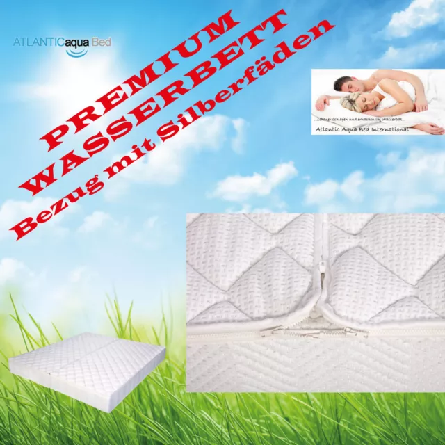 Wasserbett Auflage Rundumbezug ARGENTUM Softside mit SILBERFÄDEN Wasserbetten