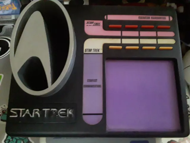 A420 Star Trek Next Generation Talking Desk Organizer Vintage 1997