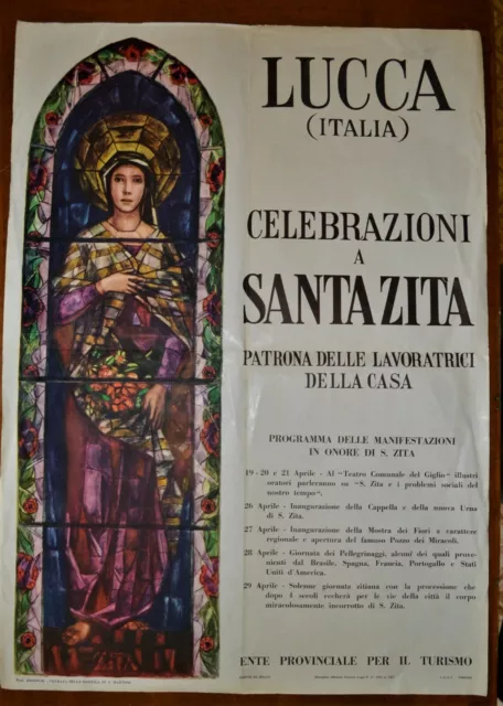 Santa Zita, Manifesto Commemorazione Anni 50, Originale.