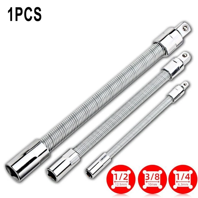 1/4 3/8 1/2 Driver Flexible Socket Extension Rod Adapter Ratchet Wrench