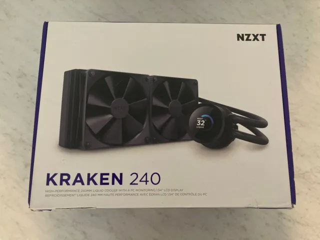 NZXT Kraken 240 240mm AIO Liquid Cooler with LCD Display RL-KN240-B1