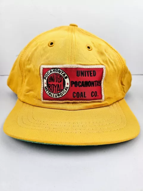 Vintage USA MADE UCC Pocahontas United Coal Royal Patch Trucker Hat Snapback Cap