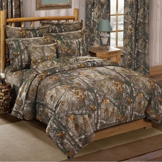 Realtree Xtra Comforter Set 3 PC Camouflage Rustic Lodge Cabin Bedding All Sizes