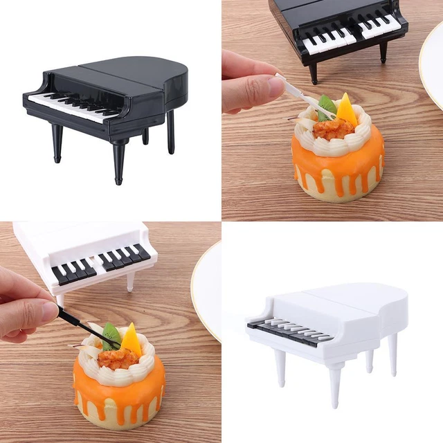 Palillos de dientes Bento vajilla niños palillos de comida piano creativo niños tenedores de frutas