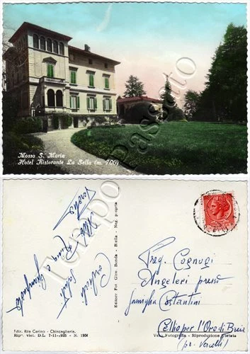 Cartolina di Mosso Santa Maria, hotel ristorante - Biella
