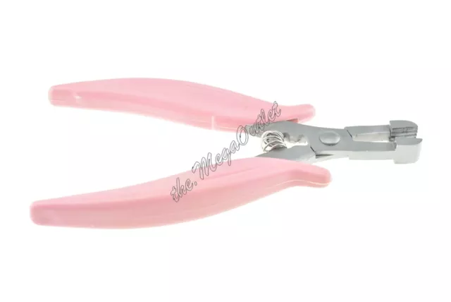 Hair Extension Pink Plier Straight Serrations For Crushing Removing Fusion Glue