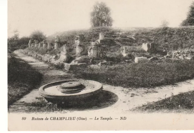 CPA - OISE   -  CHAMPLIEU -  Ruines de Champlieu -  Le Temple -