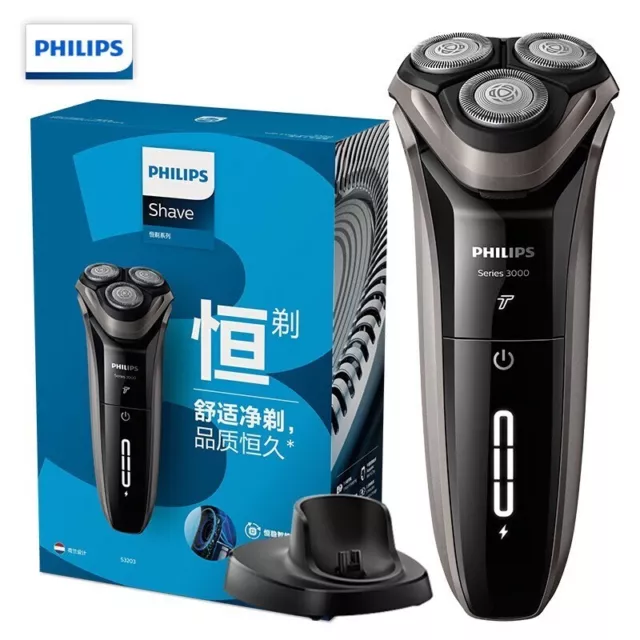 Philips S3203 Electric Shaver Series 3000 Wet&Dry Razor Rechargeable Turbo Mode