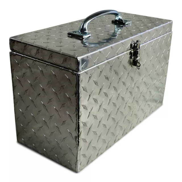 Diamond  Plate Aluminum Tool Box  Universal