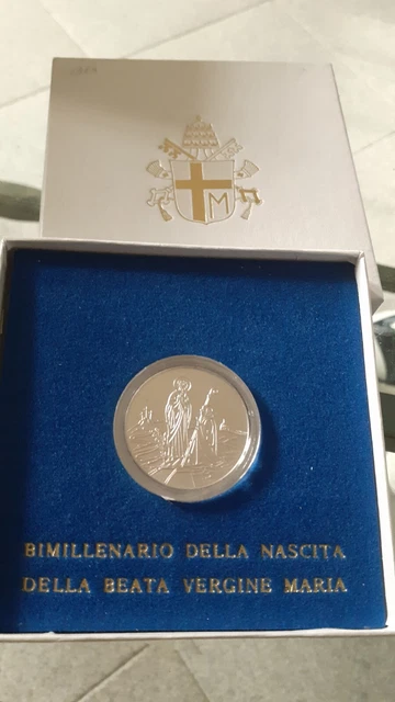 Vaticano 1984 Moneta arg. Bimillenario della nascita della Beata Vergine Maria 