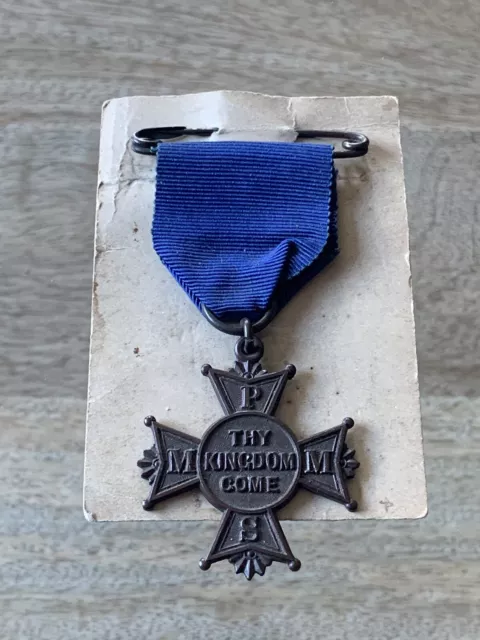 ANTIQUE PRIMITIVE METHODIST MISSIONARY SOCIETY MEDAL/AWARD - A.C BLOXHAM Ltd