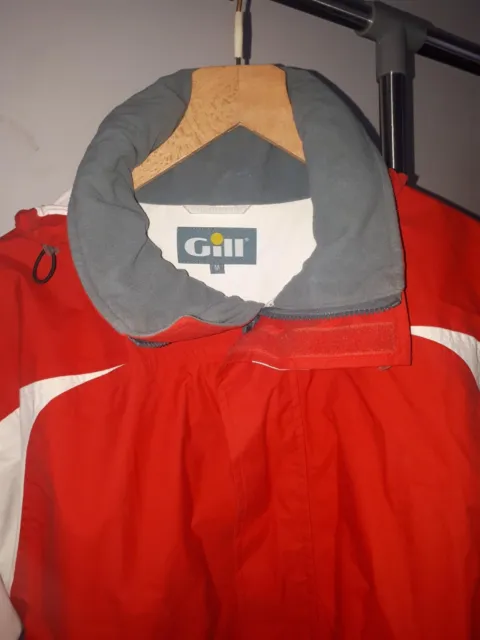 Rote Jacke von Gill mit Silber-Weißen Elementen - s. Fotos Kragen + leichte Kapu