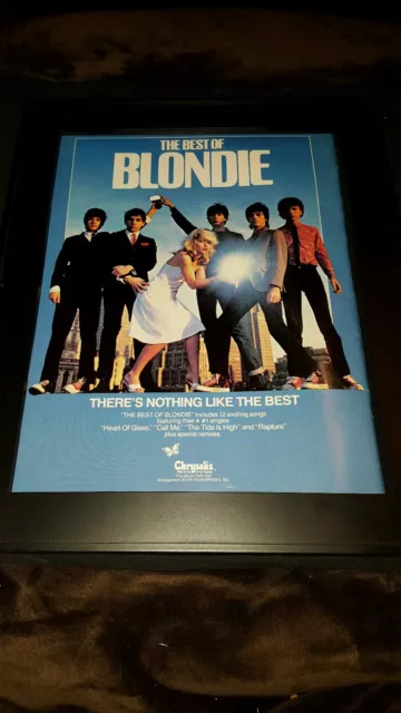 Blondie Best Of Blondie Rare Original Promo Poster Ad Framed!